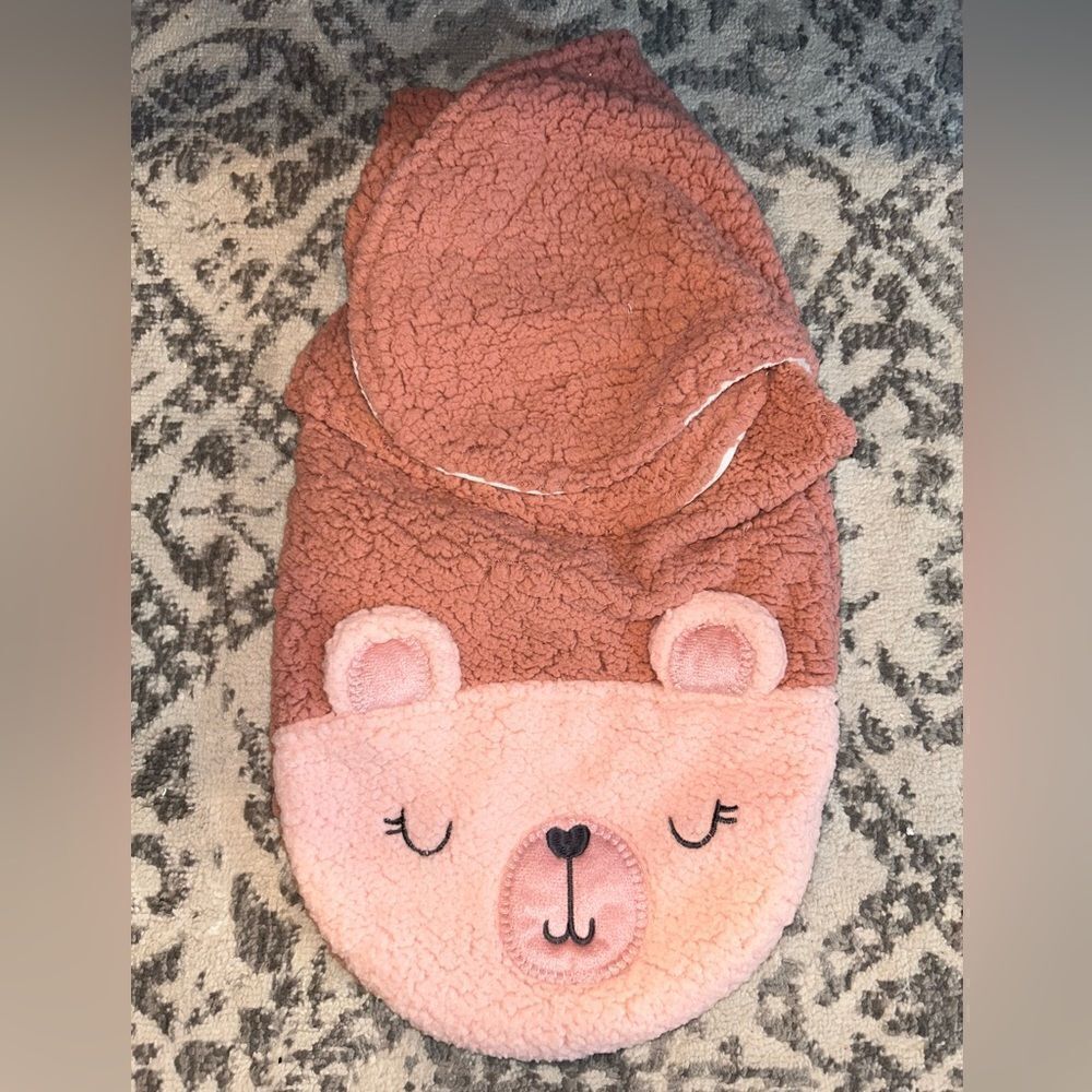 3/$25 👶🏻 NWOT chick pea Infants Sherpa Fleece Swaddle- Size 0-3M